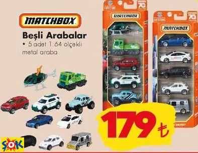 MATCHBOX BEŞLİ ARABALAR MATCHBOX BEŞLİ ARABALAR